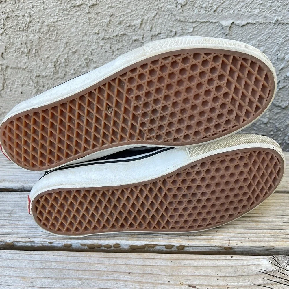 Vans Shoes Men Size 11.5 Sk8-Hi Classic Black White Suede Canvas Skate